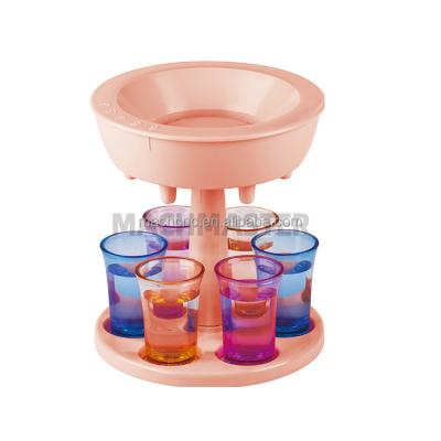 China Food Grade PP MACH MASTER 6 Shot Glass Dispenser and Holder, 6 Way Shot Glass Dispenser for sale