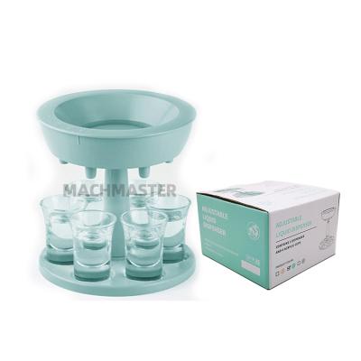 China wholesale hot sale custom logo 6 shot glass dispenser and holder, 6 six way shot glass dispenser shot glass dispenser for sale