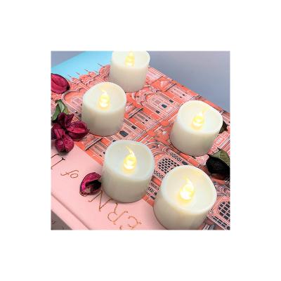 China Birthdays Set 12 Amber Flickering LED Tea Light Tealight Candle/LED Flameless Candle for sale