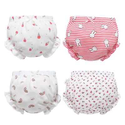 China Wholesale Cotton Fashion Bow Breathable Cute Lattice Briefs Newborn Infant Soft 100% Girl Underwear Soft Lace Briefs Baby Panties for sale