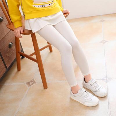 China Wholesale New 3-10Y Summer Anti-pilling Kids Modal Pants Fashion Solid Wild Tight Girls Children Casual Trousers Student Gaiters for sale