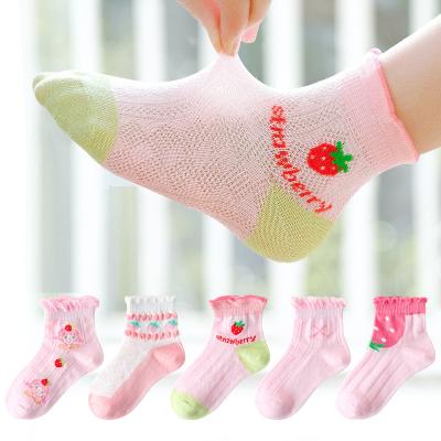 China Wholesale Spring Summer Sports Children Thin Knit Student Children Socks Baby Girl Boy Cotton Cartoon Mesh Socks Fashion Breathable Cute for sale