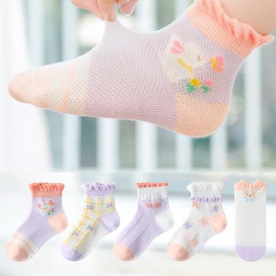 China Wholesale Spring Summer Sports Children Thin Knit Student Children Socks Baby Girl Boy Cotton Cartoon Mesh Socks Fashion Breathable Cute for sale