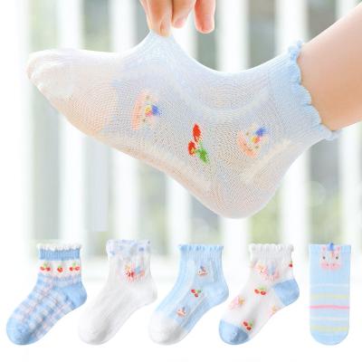 China Wholesale Spring Summer Sports Children Thin Knit Student Children Socks Baby Girl Boy Cotton Cartoon Mesh Socks Fashion Breathable Cute for sale