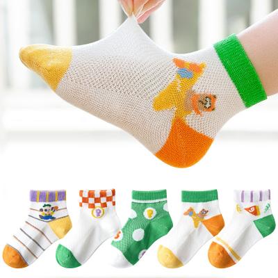 China Wholesale Spring Summer Sports Children Thin Knit Student Children Socks Baby Girl Boy Cotton Cartoon Mesh Socks Fashion Breathable Cute for sale