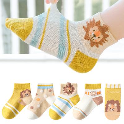 China Wholesale Spring Summer Sports Children Thin Knit Student Children Socks Baby Girl Boy Cotton Cartoon Mesh Socks Fashion Breathable Cute for sale