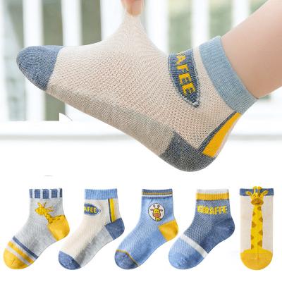 China Wholesale Spring Summer Sports Children Thin Knit Student Children Socks Baby Girl Boy Cotton Cartoon Mesh Socks Fashion Breathable Cute for sale