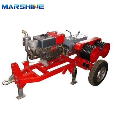 China Honda Engine Dual Bull Wheel Powered Cable Pulling Winch Puller Machine for sale