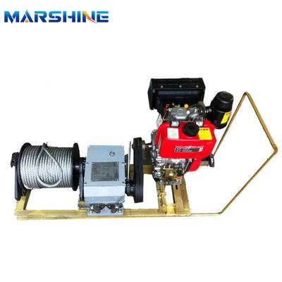 China 8Ton Manual Wire Cable Pulling Winch Single Drum For Stringing for sale