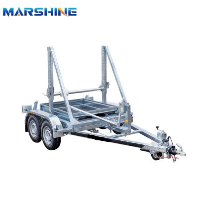 China Heavy Duty Cable Fiber Wire Reel Trailer For Transportation Towing for sale