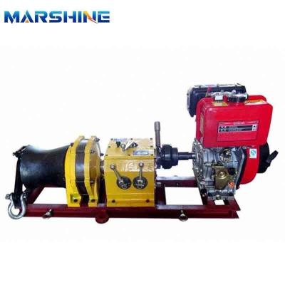 China Petrol Diesel 10 Ton Cable Puller Winch Machine For Stringing for sale