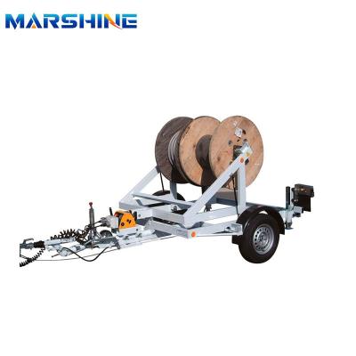 China Transport Utility Hydraulic Cable Drum Trailer Reel With Power Construction for sale