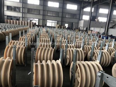 China Stringing Cable Pulley Block Nylon Wire Rope Sheave For Power Line Construction for sale