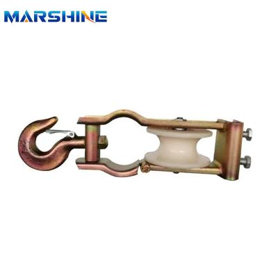 China Construction Works Aerial Cable Pulley Block With Conductor Wire Rope for sale