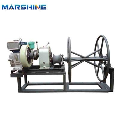 China Diesel Engine Cable Pulling Winch Machine 5 Ton Wire Take Up Reel for sale