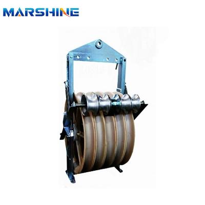 China Grounding Roller Galvanized Nylon Sheave Aerial Cable Pulley Block With Standard Size for sale