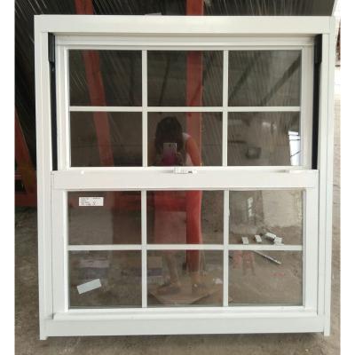 China Sliding Double Glazing Aluminum Windows White Double Hung Sound Proof Single-Hung Windows for sale