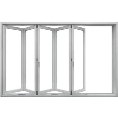 China Low-E Sound Insulation Modern Design Style Glass Plate Raven Door External Aluminum Folding Multi Doors for sale