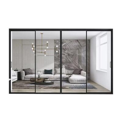 China Heat Insulation OEM Service Narrow Frame Aluminum Interior Silent Sliding Door for sale