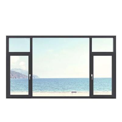 China Commercial Magnetic and Soundproof Casement Windows Aluminum Alloy Casement Magnetic Screen Waterproof Glass Window for sale