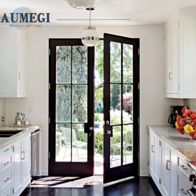 China Beautiful Design Interior Aluminum Casement French Door French Door Swing Door Manufacturer Waterproof for sale