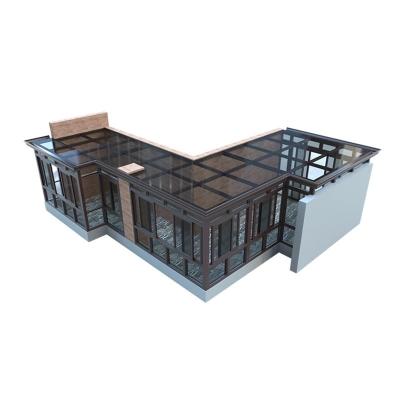 China Modern Factory Supply Customized Size Energy Saving Glass Patio Room Sun Solarium for sale