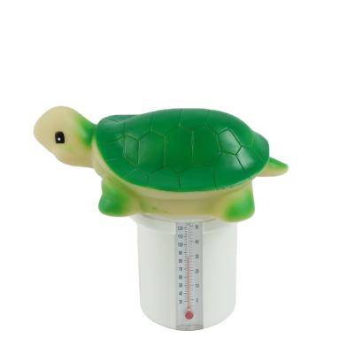 China Clean Pool Clean Pool Floating Small Chlorine Pool Dispenser with Thermometer-Turtle for sale