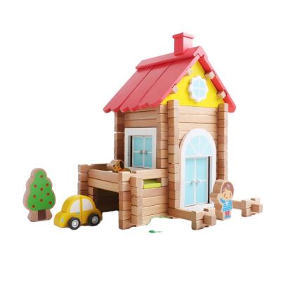 China Environment Series Pretend Furniture Educational Mini Wooden Toy Doll House For Baby for sale