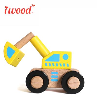 China Environment Kindergarten Kids DIY Toys Best Selling Wooden Toy Car for sale