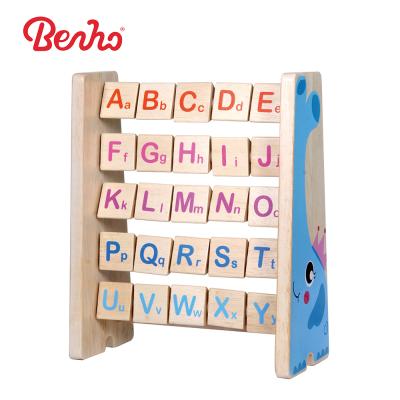 China Environmental Wooden ABC Educational Toys Blocks Alphabet Abacus with Letter 36 for sale