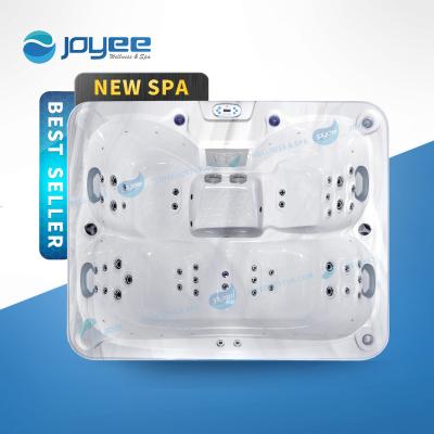 China JOYEE 4 People Modern Acrylic Hydraulic Music Hot Tub USA Aristech Mini Pools Outdoor Spa Tubs with LED Fountains for sale