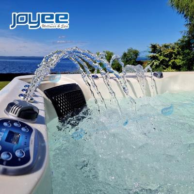 China Free JOYEE Low MOQ Have Fun 5 Person Massage Whirlpool Spa Wholesale Outdoor Garden Hot Tub for sale