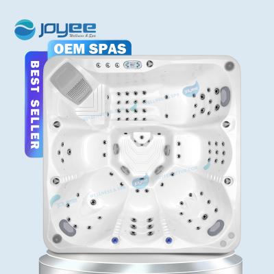 China Modern JOYEE 6 people jet acrylic hydraulic hot tub whirlpool tub inground balboa outdoor hot tub with BT music for sale