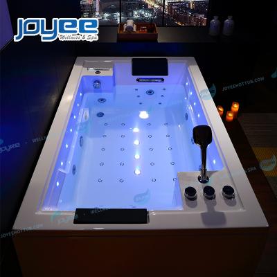 China Combined Skirt Couples Corner Massage Acrylic Bathtub (Straight Skirt) Algeria JOYEE China Bathtub Manufacturer 2 Adult Shower Spa Double Side Bath for sale