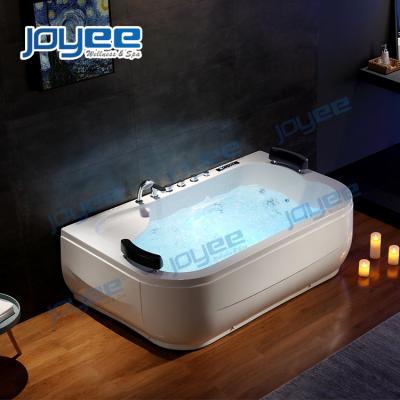 China Portable Skirted Bathtub (Left Skirted) Large Size 2 Person Massage Spa Cheap Indoor Hot Acrylic Whirlpool Spa Double Side Price JOYEE For Home Use for sale