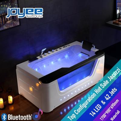 China Promotional cheap indoor three side massage spa prices rectangle skirt JOYEE jakuzzy whirlpool bathtub with high quality for sale