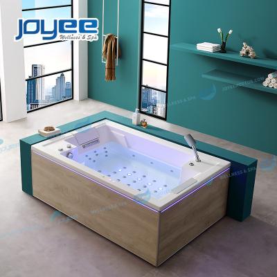 China JOYEE 2 Person Whirlpool Spa Bathtub CE Indoor Double Side Whirlpool Bathtub Indoor Whirlpool Bathtub (Straight Skirt) Comfortable Skirted Massage Bathtub with Hand Shower for sale