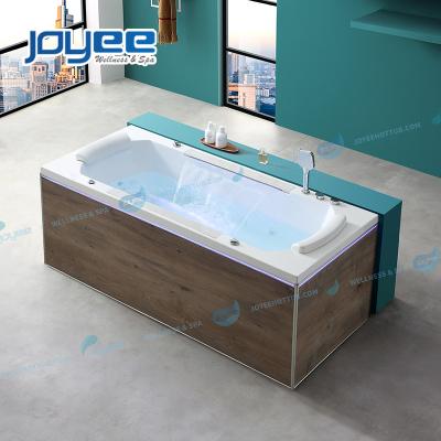 China JOYEE Hot Sale 1.9m Acrylic Single Side Three Jet Whirlpool Massage Bathtub Air Freestanding Tub Air Spa With Music Function for sale