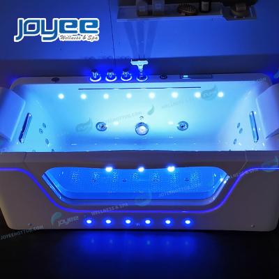 China JOYEE Computer Control Home Hotel Project 2 People Transparent Clear Fiberglass Jet Bath Grooming Massage Sexy Whirlpool Tub For Sale for sale