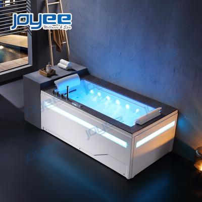 China new JOYEE acrylic massage tubs double side skirt (straight skirt) artificial stone surface for 2 person lay z spa hydropower therapy bathtubs whirlpool for sale