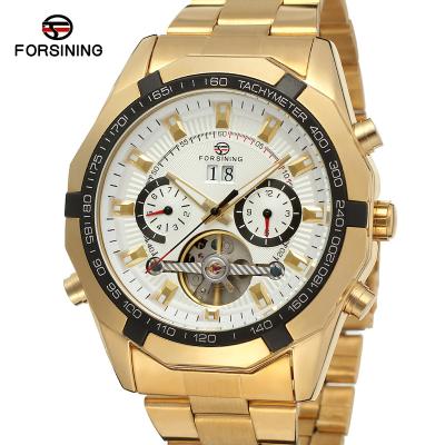 China Custom Hot Selling Best Power Reserve 2020 FORSINING relojes hombre Tourbillon Automatic Golden Movement Watches Mens Watch Man for sale