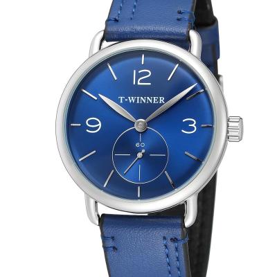 China 2020 Fashion Mechanical Luxury Leather Cheap Price Case Mens Power Reserve Wristwatch Custom Logo Wrist Watch for sale