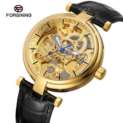 China Custom Para relojes de hombre fashion FORSINING power reserve 2020 skeleton logo men watch automatic male wristwatches for sale