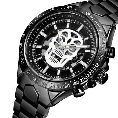 China 2020 New Fashion Design Forsining Power Reserve Automatic Movement Skull Skeleton Men's Watch Relogio Masculino for sale