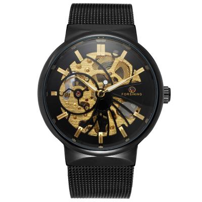 China 2020 Hot Selling Skeleton Power Reserve Men Mechanical Gold Mesh Watch for sale