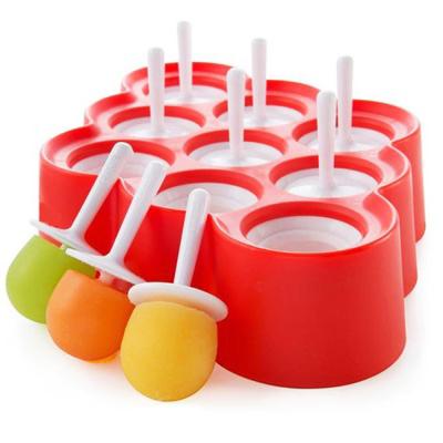 China Sustainable 9 Cavity Lollipop Ice Maker Ice Cream Machines Ice Popsicle Molds for sale