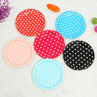 China Disposable Round Disposable Cake Paper Plates for Birthday Party Wedding Cake Paper Plates 9 inch for sale