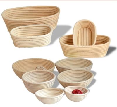 China Sustainable For Sale Round Food Grade Bread Basket / Proofing Basket Made By Rattan for sale