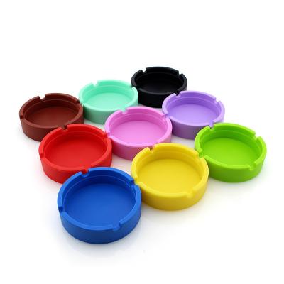 China Promotion Gift Wholesale Cheap Custom Portable Round Silicone Cigar Water Ashtray Trash Can for sale