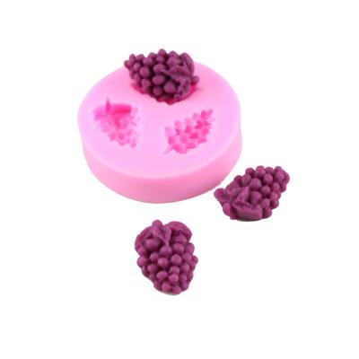 China Viable Grape Shape Silicone Soap Candle Fondant Cake Decorating Molds for sale